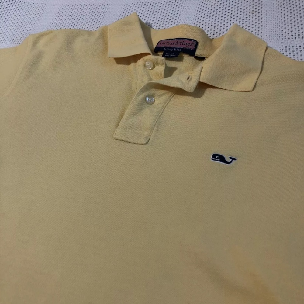 Vineyard Vines Polo Yellow Clean Classy Style